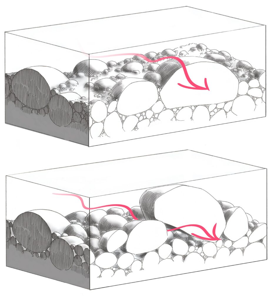 Illustration av stenar.